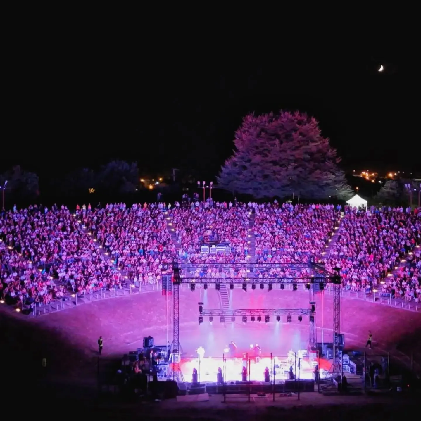 Night concert in an open-air amphitheatre
